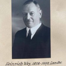 Heinrich Wey senior, 1878 - 1937, Landwirt und von 1932 - 1937 Kassier der Korporation