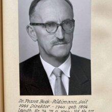 Dr. Franz Beck-Rüttimann, 1894 - 1960, seit 1935 Direktor der Landwirtschaftlichen Schule